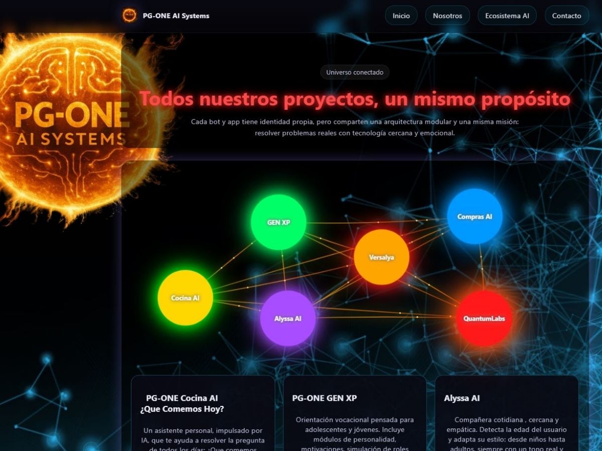Ecosistema PG-ONE AI Systems